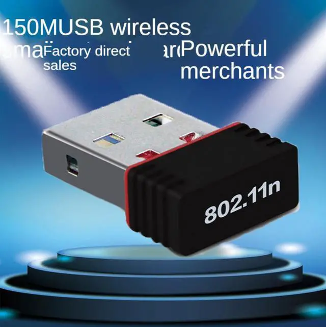 Alt view image 2 of 3 - Mini 150M Wireless Network Card USB Receiver Wifi Transmitter External Network Card Desktop Computer Wireless Network Card
