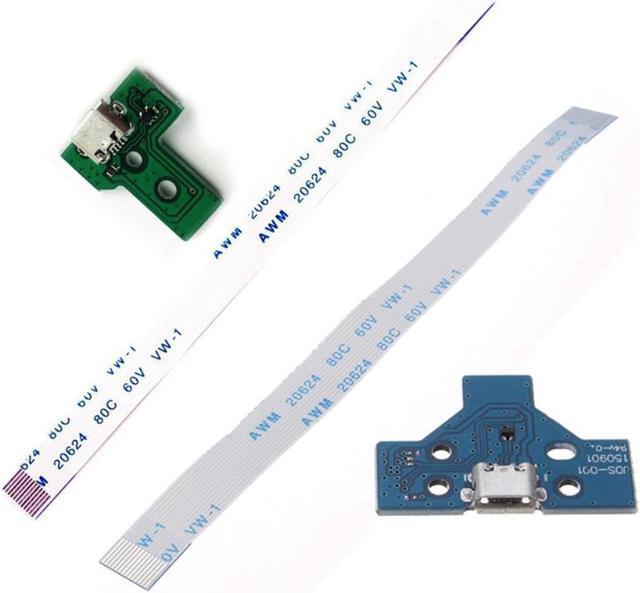 2 Set Usb Charging Port Socket Board Controller For Sony For PS4 A227 -  Jds-030+12 Pin Cable & Jds-001 14 Pin Cable