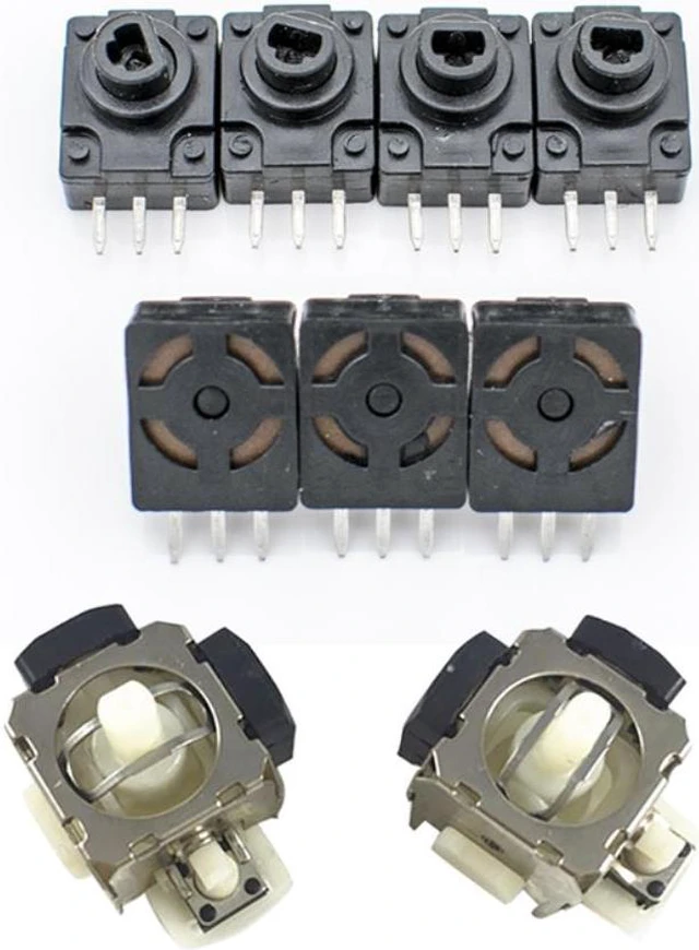 Alt view image 2 of 3 - 2Pcs Black Lt/Rt Button Keypad For 360 & 2Pcs 3D Analog Vibration Joystick Thumbstick For Microsoft 360 Ps2