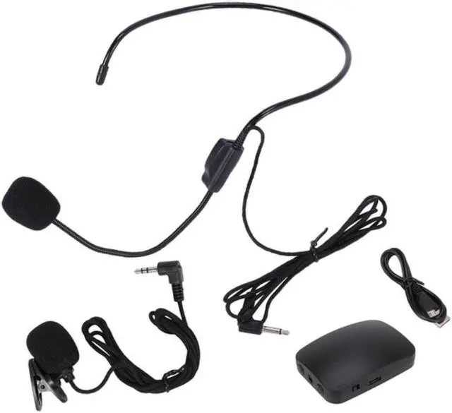 Alt view image 4 of 6 - Portable FM Wireless Transmitte Frequency Adjustment Microphone Headset With Lapel Clip For Guide Speech Teaching Loudspeakers