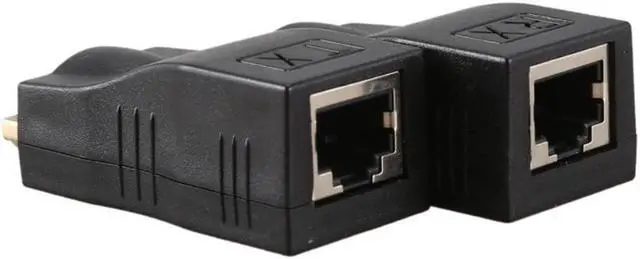 Alt view image 6 of 6 - 6X 4K 3D HDMI 1.4 30M Extender To RJ45 Over Cat 5E/6 Network LAN Ethernet Adapter