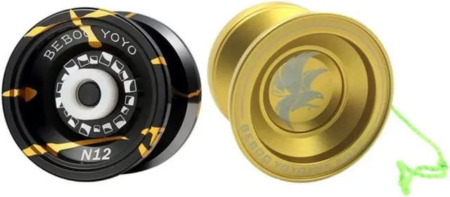 Main image of Bebooyoyo 2 Set Metal Yoyo Professional Yoyo Set Yo Yo + Glove Yo-Yo Metal Yoyo Classic Toys Gift Present - N12 & G6