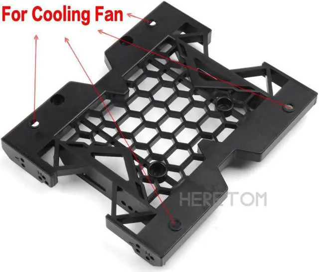 Main image of 5.25" to 3.5" 2.5" SSD HDD Adapter Bracket Cooling PC Fan Mounting Bracket W/screws