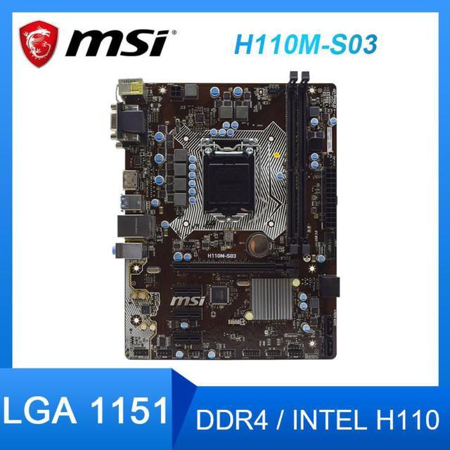 MSI H110M-S03 Motherboard LGA 1151 DDR4 Motherboard H110 USB3.0