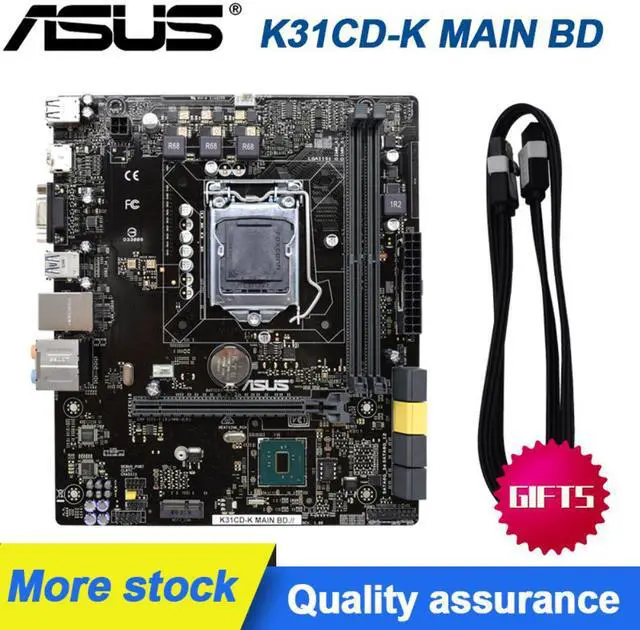 Alt view image 3 of 4 - ASUS K31CD-K/MAIN BD  LGA1151 Motherboard DDR4 Intel H110 MicroATX HDMI Motherboard For Intel Core i3 6th generation series cpus