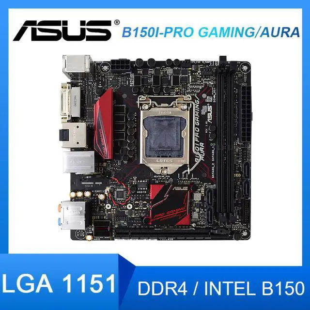 Main image of Motherboard Mini ITX LGA 1151 Asus B150I PRO GAMING/AURA Motherboard 1151 DDR4 32G Intel B150 PCI-E 3.0 USB3.0 For Core i3-6100