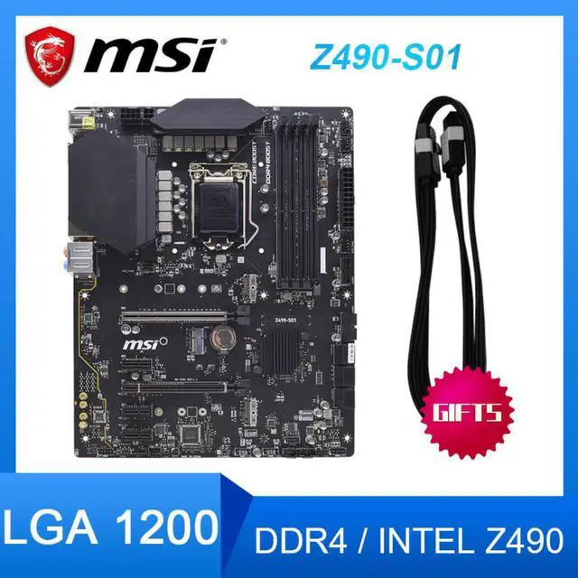Motherboard LGA 1200 MSI Z490-S01 1200 Motherboard DDR4 128GB