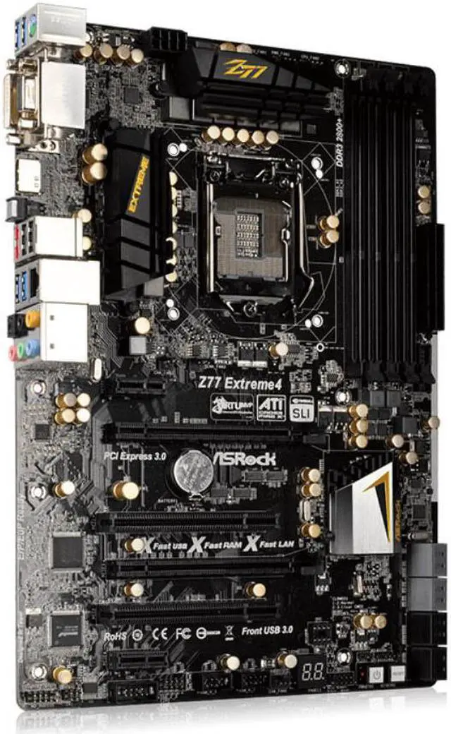 Alt view image 2 of 4 - LGA 1155 Motherboard For ASRock Z77 EXTREME4 Motherboard DDR3 32GB Intel Z77 SATA III PCI-E 3.0 USB3.0 ATX For Core i7-3770K cpu