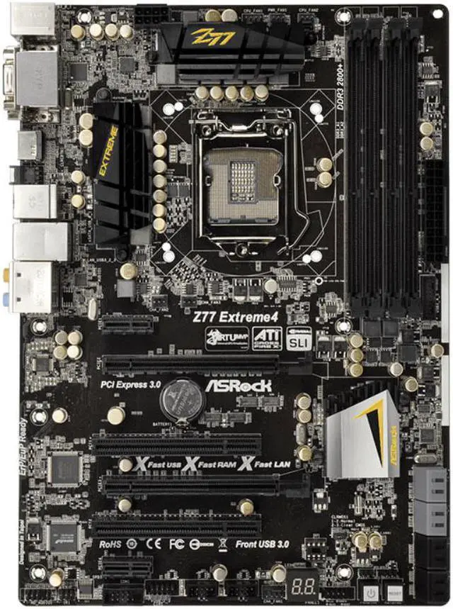 Main image of LGA 1155 Motherboard For ASRock Z77 EXTREME4 Motherboard DDR3 32GB Intel Z77 SATA III PCI-E 3.0 USB3.0 ATX For Core i7-3770K cpu