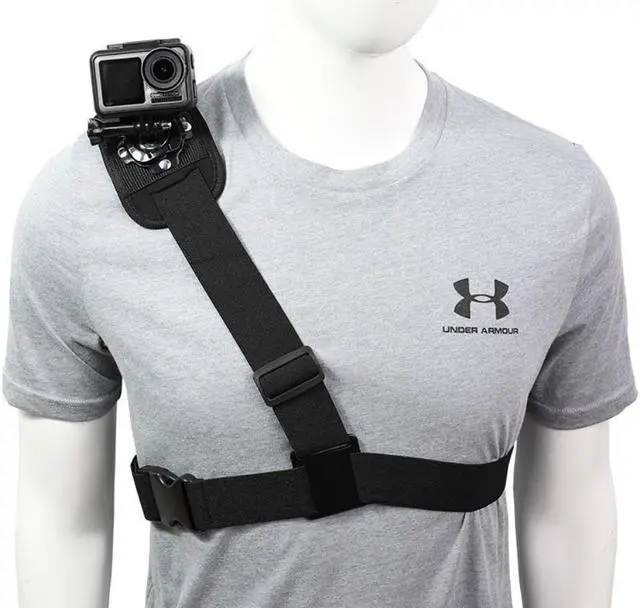 Main image of Adjusted Elastic Shoulder Mount Strap for Gopro 8 7 6 5 4 3+ 3 2 1 Strap Clamp for Action Cameras Gopro Accessories
