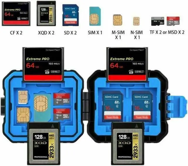 Alt view image 4 of 4 - PULUZ 11 In 1 Waterproof Memory Card Case Lightweight Case for SIM XQD CF TF SD