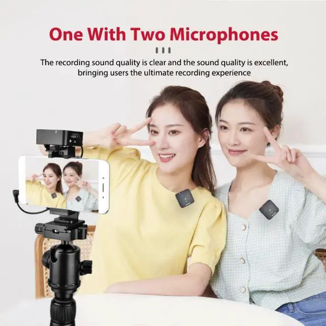 Alt view image 4 of 4 - YELANGU MX5S 2.4G 2 Transmitter 1 Receiver Wireless Lavalier Microphone System Clip-On Mic for Interview Video Recording