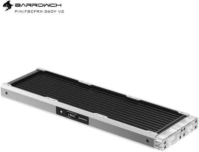 Alt view image 2 of 2 - Barrowch Thick 30mm FBCFRX-360Y V2 Chameleon Fish series removable 360 radiator with display screen PMMA edition
