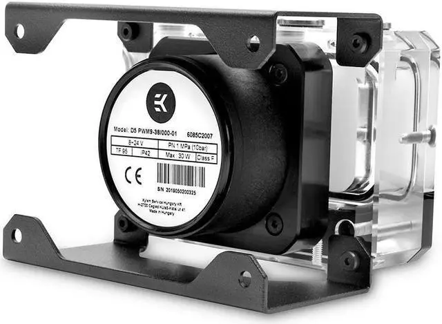 Alt view image 3 of 3 - EK-Quantum Kinetic FLT 80 D5/DDC Body D-RGB - Plexi Water-cooled small pump box