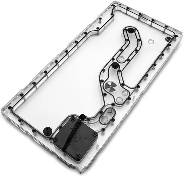 Alt view image 3 of 3 - EK-Classic DP Front PC-O11D D-RGB + SPC PWM Lianli Bauhaus front water channel plate water cooling deflector with pump