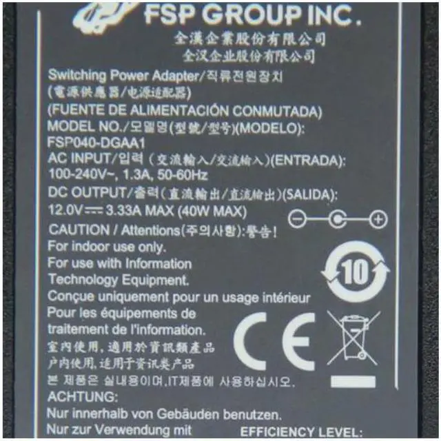 Alt view image 2 of 2 - FSP 12V 3.33A 40W FSP040-DGAA1 FSP040-RHAN2 AC Adapter For Paloalto PA200 QP-3100 TERMINAL Laptop Power Supply Charger
