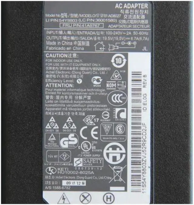 Alt view image 2 of 2 - AD8027 19.5V 6.7A 130W FSP130-RAB AC Adapter For LENOVO IDEA M58 M90 B305 M58P 36001580 54Y8803 41A9767 Laptop Charger
