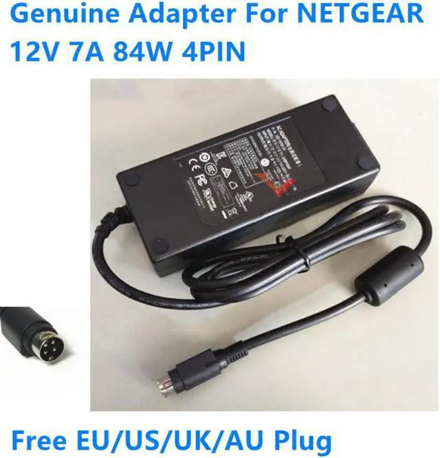 Main image of 12V 7A 84W 4PIN 2ABP084F NU90-9120700-I2 AC Adapter For CWT NETGEAR NAS Power Supply Charger