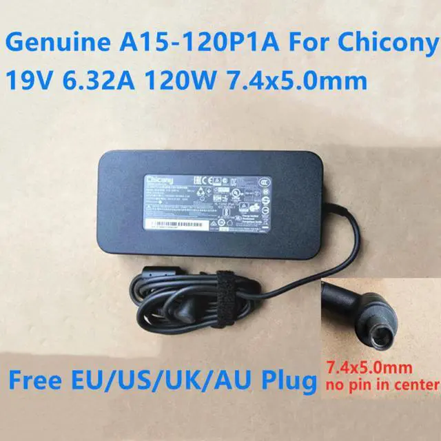 Main image of 19V 6.32A 120W 7.4x5.0mm No PIN Inside For Chicony A15-120P1A 120W Laptop Power Supply Charger AC Adapter