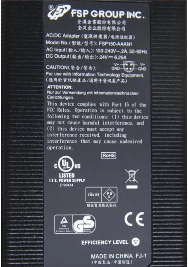 Alt view image 2 of 2 - 24V 6.25A 150W 4PIN FSP FSP150-AAAN1 FSP150-ABA AC Adapter For PROTECH POS PS5001 STEALTH TOUCH M54 TARGA LT3010 Charger