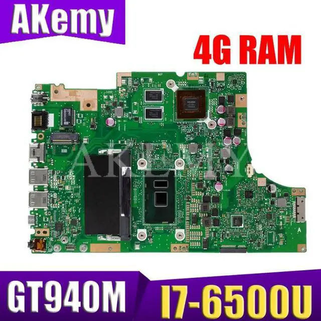 Main image of AKEMY TP501UB Laptop Motherboard For ASUS VivoBook Flip TP501U TP501UB TP501UQ Mainboard 100% test Ok 4GRAM I7-6500U GT940M