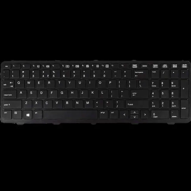 Main image of US Positivo Notebook Keyboard for Laptop Dns Clevo for HP With Frame ProBook 650 655 G1 Black