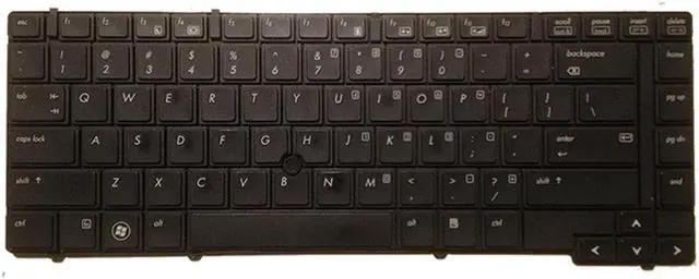 Main image of Replacement Keyboard with Pointstick for HP EliteBook 8440p 8440w Series Competible 594052-001 598042-001 V103102CS11 US Black