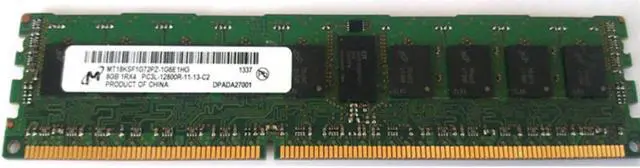Main image of RAM for Micron MT18KSF1G72PZ-1G6E1HG 8GB 1RX4 PC3L-12800R-11-13-C2 memory