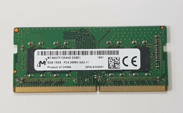 RAM for Micron 8G 1RX8 PC4-2666V-SA2-11 MTA8ATF1G64HZ-2G6E1 Notebook Memory