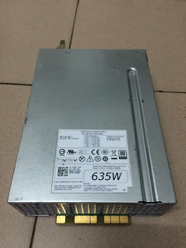 Main image of For DELL F635EF-00 Workstation power supply 635W 1K45H D635EF-00 NVC7F