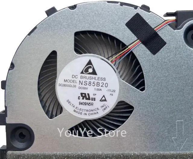 Alt view image 3 of 3 - For Lenovo IdeaPad 330-15ICH 330-17ICH CPU Cooling FAN Cooler NS85B20-17L22 DC28000DLD0 5F10R46698 Gaming Laptop Radiator