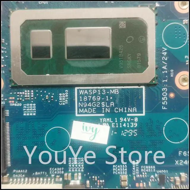 Alt view image 2 of 10 - For DELL Inspiron 7391 5391 Laptop Motherboard With I5-10210U CPU 18769-1 5V5NC 05V5NC CN-05V5NC 100% Tested Fast Ship