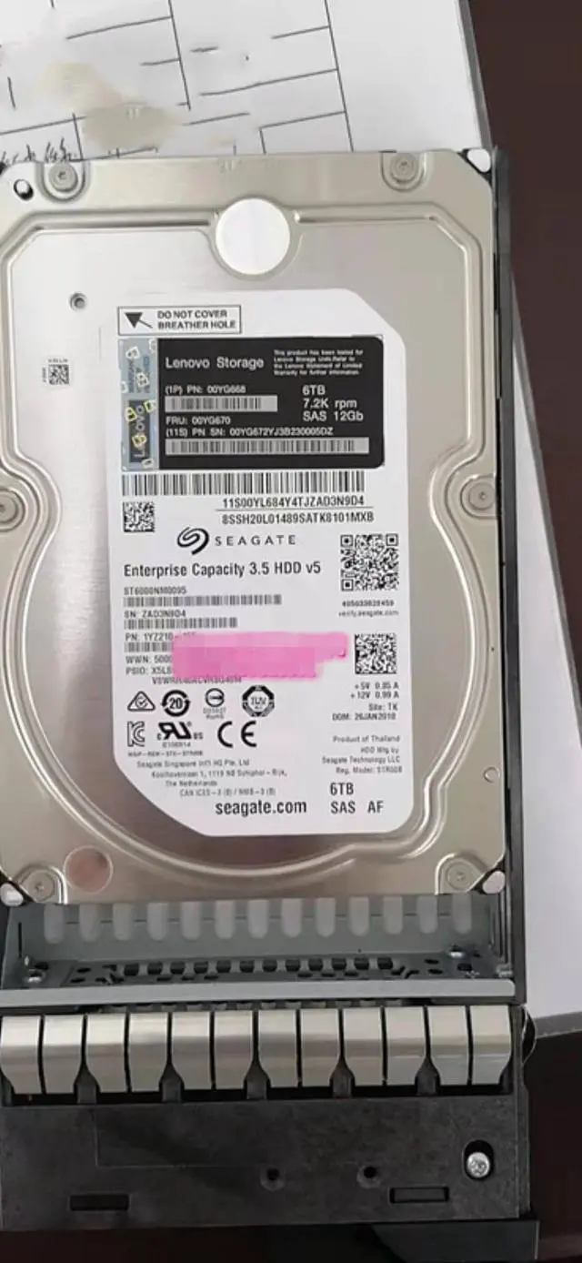 Lenovo 00YG668 Lenovo Storage 3.5型 6TB 7.2k NL-SAS HDD
