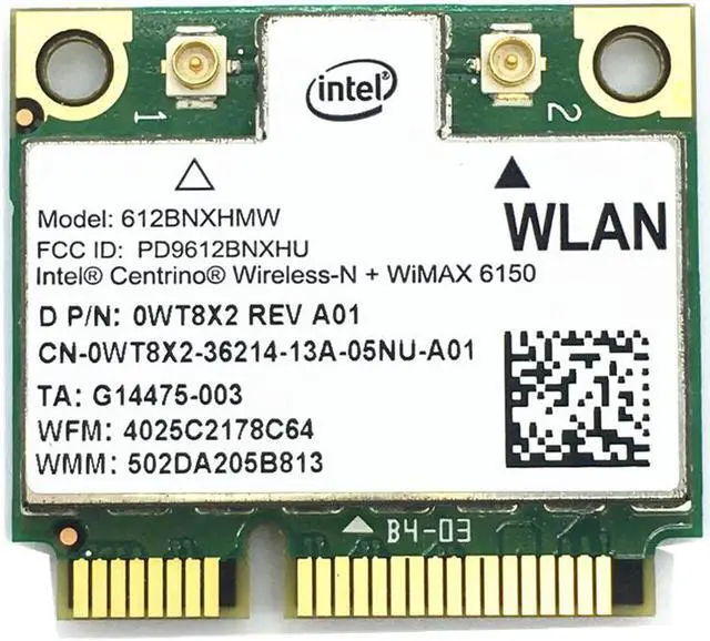 Alt view image 2 of 2 - For Centrino Intel 6150 612BNXHMW Wireless 300Mbps 802.11 b/g/n Half MINI PCI-E WLAN Wifi Network Card