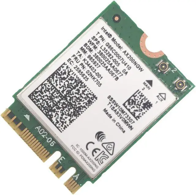 Main image of For Intel AX200 AX200NGW 1730Mbps 802.11AC/AX NGFF M.2 Bluetooth-compatible 5.0 Dual Band Wifi Network Card