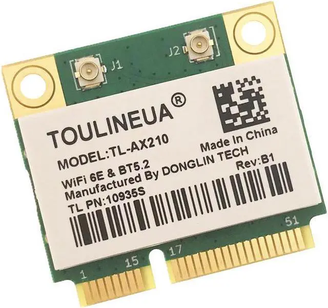 Main image of WiFi 6E AX210HMW Mini PCI-E Wifi Card For Intel AX210 2400Mbps Compatible with Bluetooth 5.2 802.11ax Wireless MINI PCI-E Card