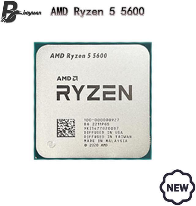 AMD Ryzen 5 5600 R5 5600 3.5 GHz 6-Core 12-Thread Processor 7NM L3=32M  100-000000927 Support Desktop CPU Gaming Socket AM4 