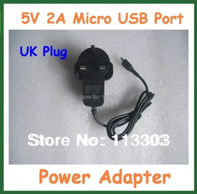 Main image of 2pcs 5V 2A Micro USB Charger UK for Tablet PC Lenovo B6000 B8000 A1-07 Miix2) for Asus TF303 ME572 ME572CL ME572C ME581C FE171MG