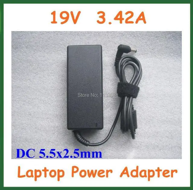 Main image of 10pcs 19V 3.42A Laptop Power Supply Adapter for Lenovo Asus Toshiba Benq Notebook DC 5.5x2.5mm + AC Cable