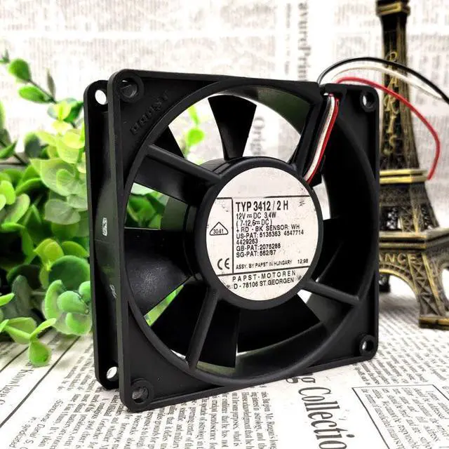 Main image of TYP 3412/2H 12V 3.4W 9025 Silent 3-wire chassis heat dissipation fan