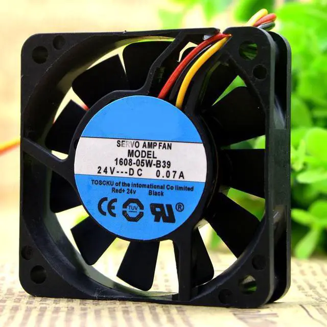 Main image of 1608-05W-B39 6CM 6015 24V 0.07A 3 wire fan