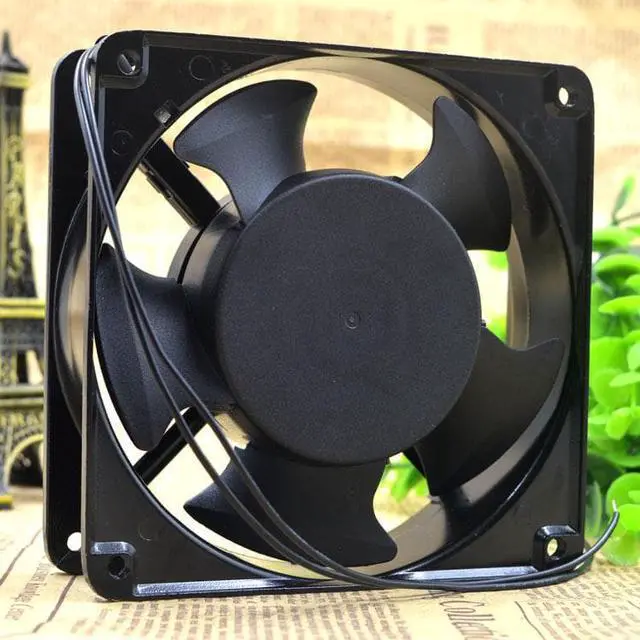 Alt view image 2 of 3 - AA1282HS-AW 12cm 12038 220V 0.13A copper line 2 wire cabinet cooling fan