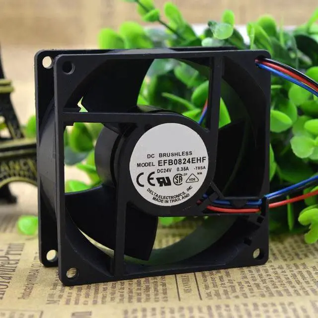 Alt view image 3 of 3 - EFB0824EHF 24V 0.35A 8cm 8032 3-wire inverter cooling fan
