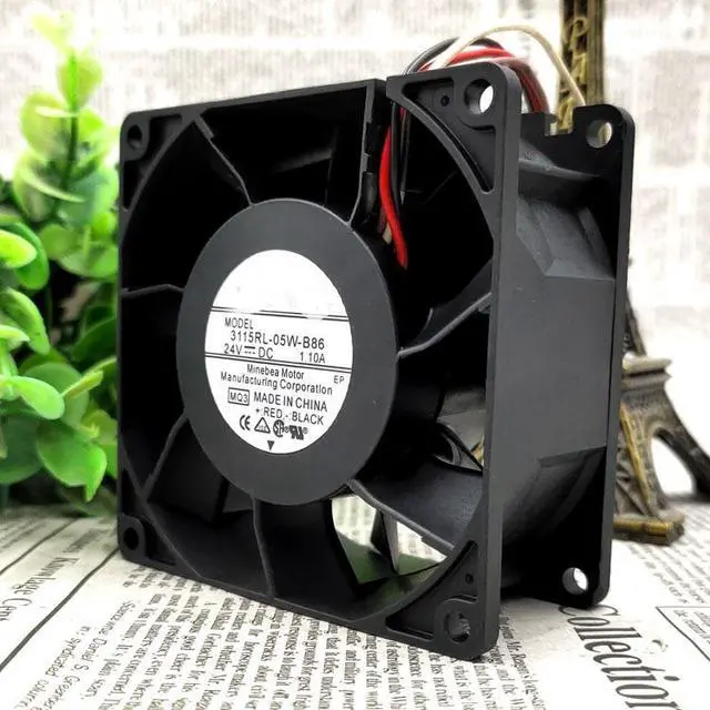 Main image of 3115RL-05W-B86 24V DC 1.10A 8CM 8038 4-wire drive cooling fan