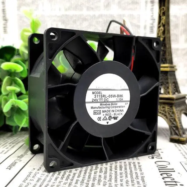 Alt view image 3 of 3 - 3115RL-05W-B86 24V DC 1.10A 8CM 8038 4-wire drive cooling fan