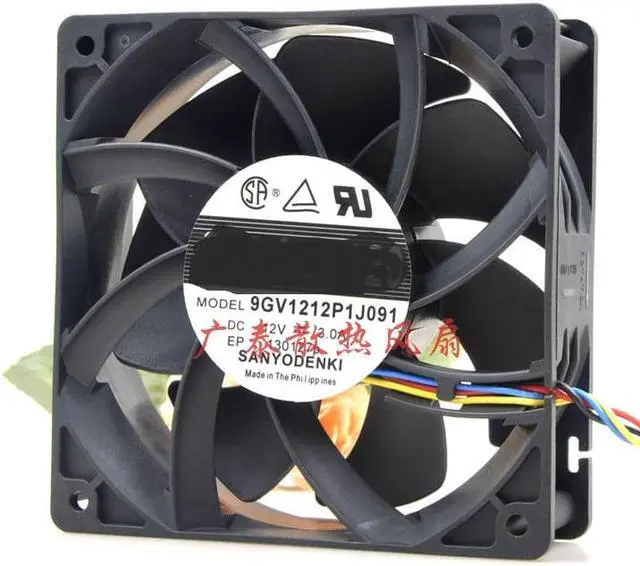 Alt view image 3 of 3 - 9GV1212P1j091 12V 3A 4-wire 12038 12cm super large air volume cooling fan