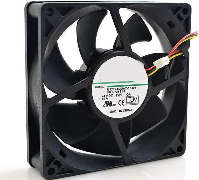 Alt view image 3 of 3 - U92T24MUA7-53J25 9cm 9025 24V 0.14A three-line inverter cooling fan