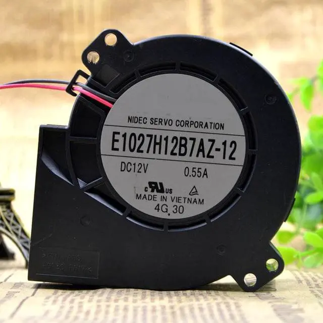 Alt view image 3 of 3 - E1027H12B7AZ-12 DC12V 0.55A 9727 9 cm 2-wire turbo cooling fan