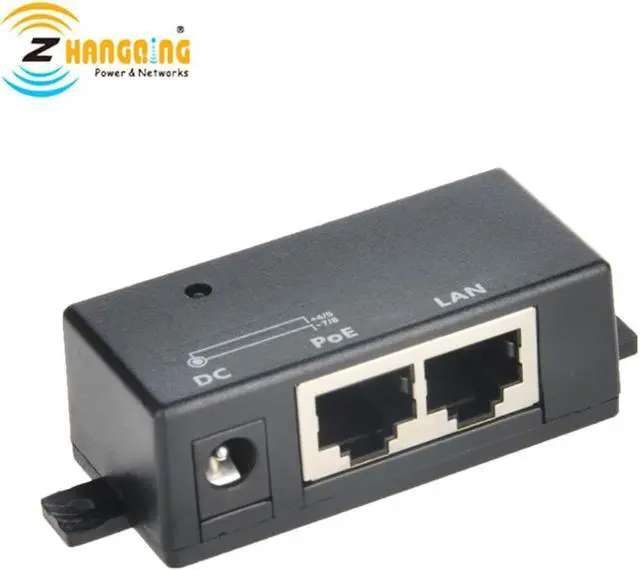 Alt view image 4 of 5 - 802.3af PoE injector PoE Adapter 100Mbps 24V 48V passive injector with 2.1x5.5mm DC RJ-45 connector for IP Camera VOIP Phones