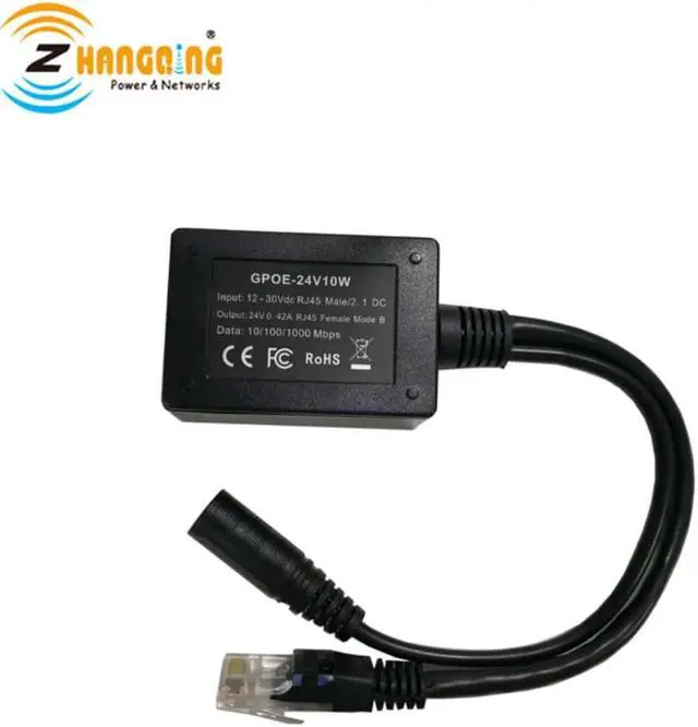 Alt view image 6 of 6 - GPOE-24V10W PoE Converter Power Over Ethernet Splitter  Input12-30V, Output 24V PoE set up Injector For 12V  Solar Controller